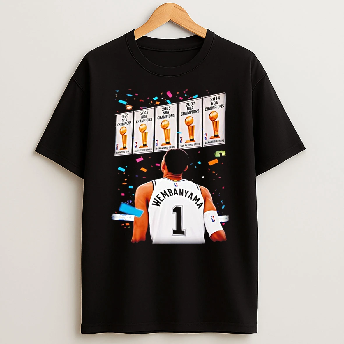 Victor Wembanyama San Antonio Spurs Basketball Nba Champions 1999 2003 2005 2007 2014 Shirts