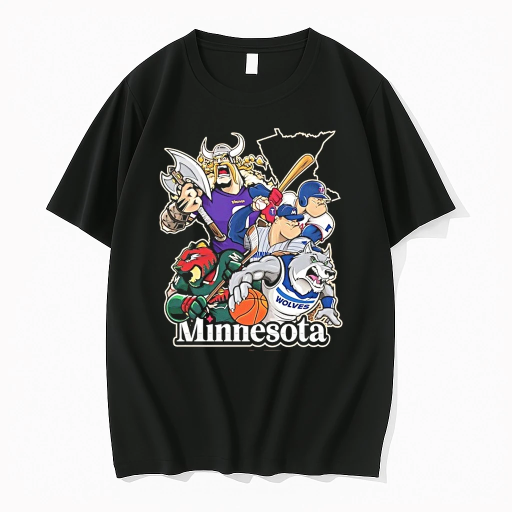 Vikings Wolves Twins And Wild Minnesota City Skyline Mascot Shirts