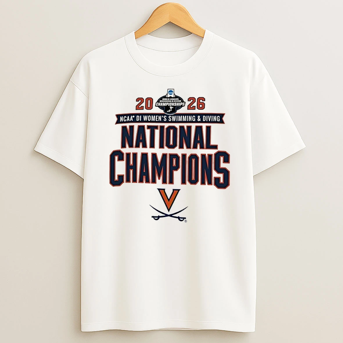 Virginia Cavaliers 2026 Womens Swimming And Diving National Champions Shirts