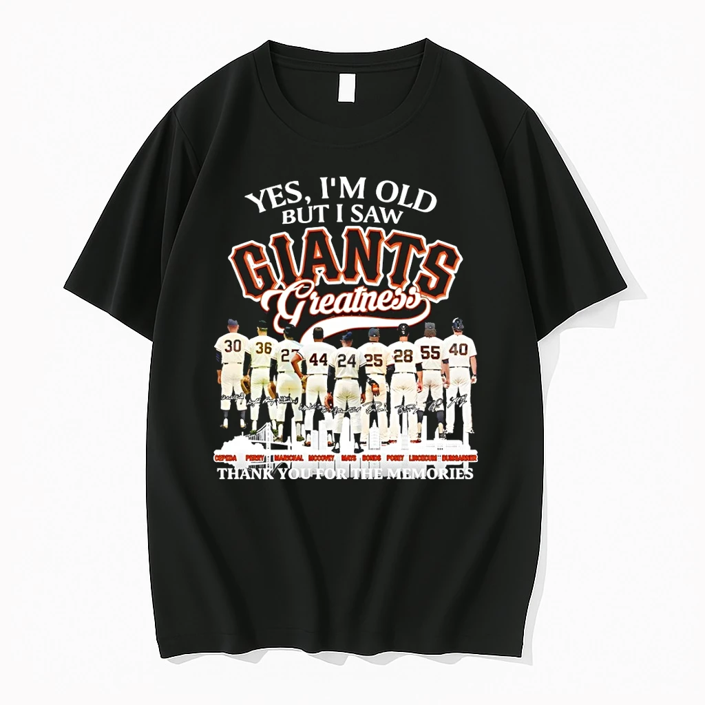 Willie Mays Barry Bonds San Francisco Giants Baseball Yes Im Old But I Saw Giants Thank You Signatures Shirts