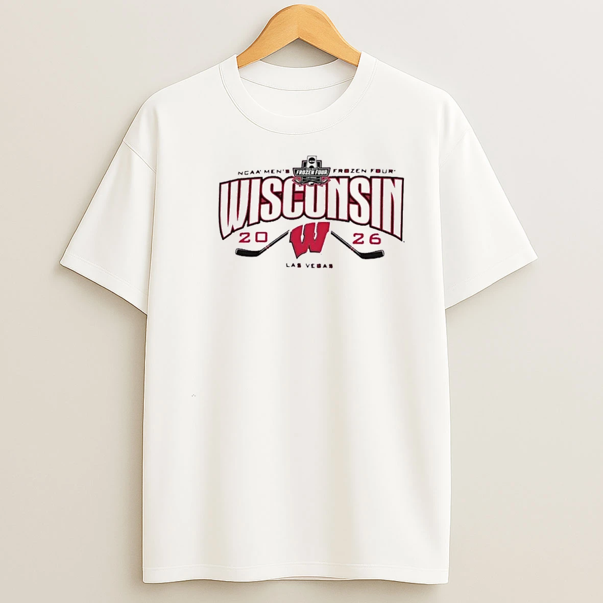 Wisconsin Badgers 2026 Mens Frozen Four Las Vegas Shirts