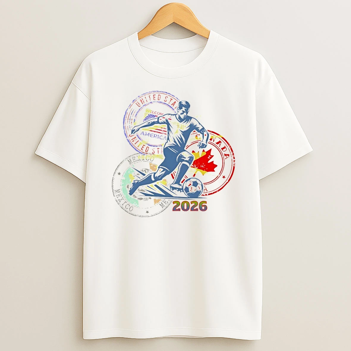 World Cup 2026 Soccer Canada Usa Mexico Flag Shirts