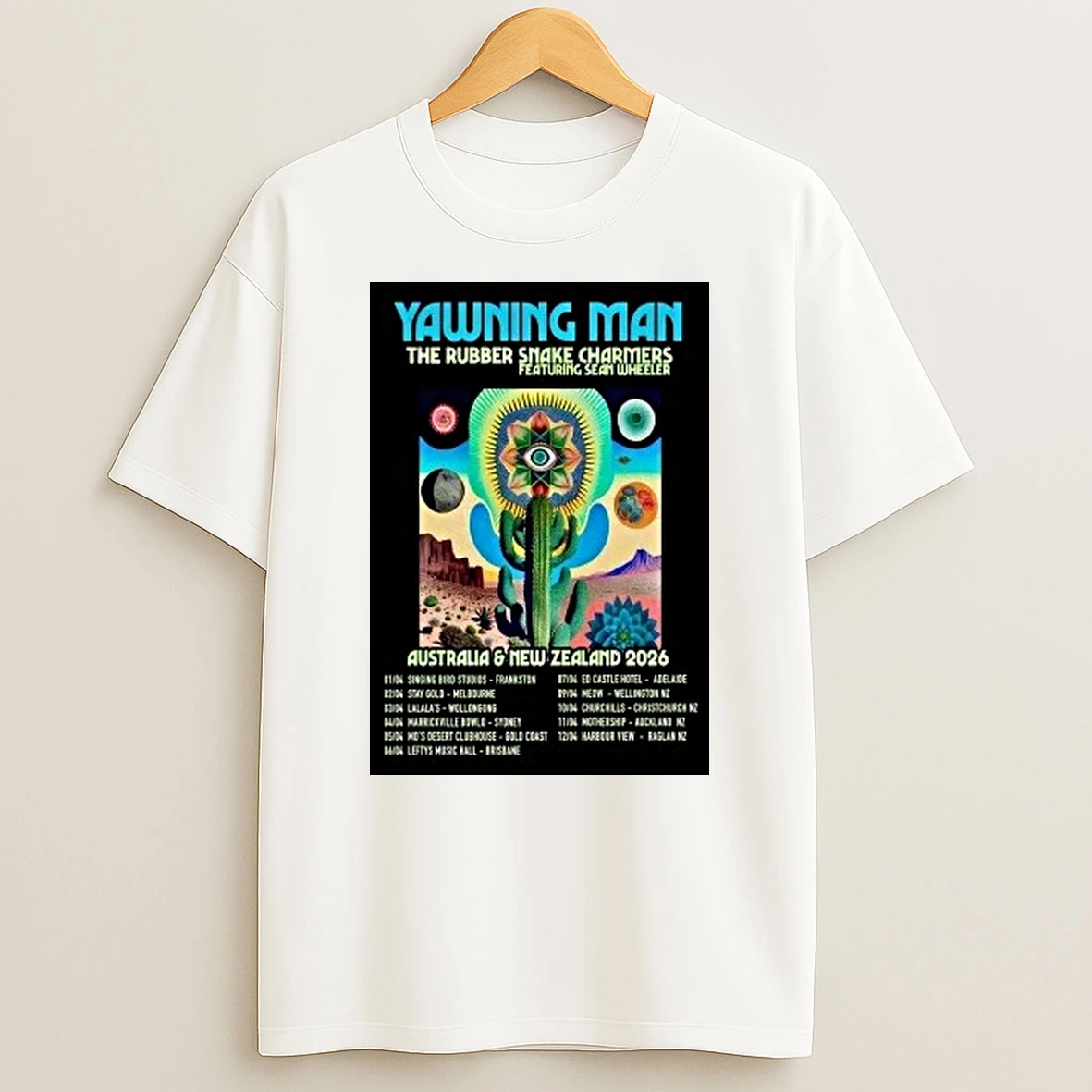 Yawning Man Australia And New Zealand Tour 2026 Shirts