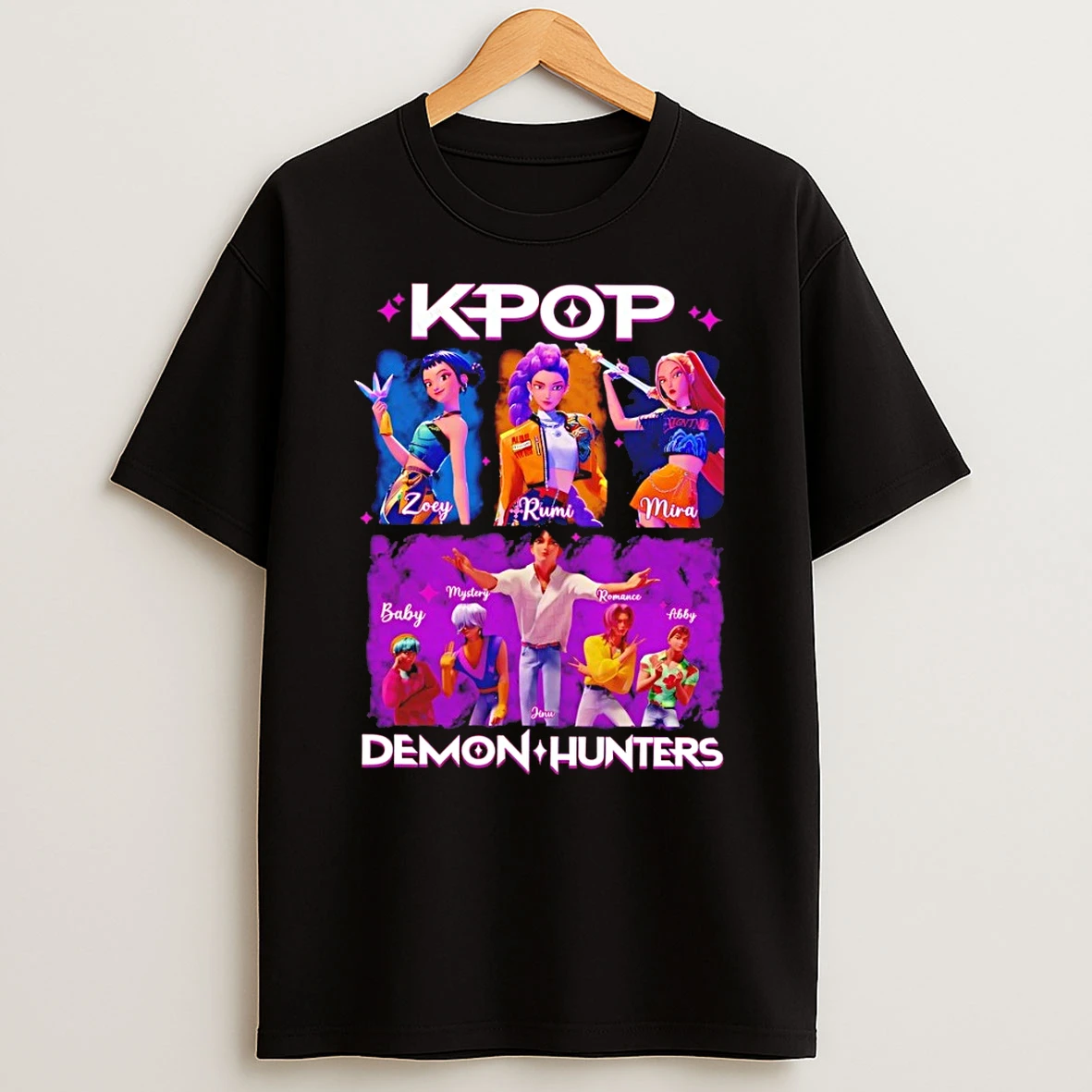 Zoey Rumi Mira Kpop Demon Hunters Preppy Kpop Huntrix Shirts