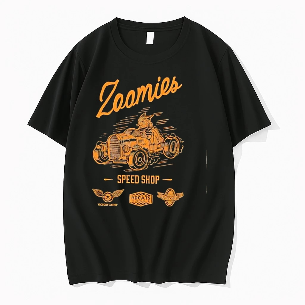 Zoomies Speed Shop Victory Catnip Racing Cat Hot Rod Shirts