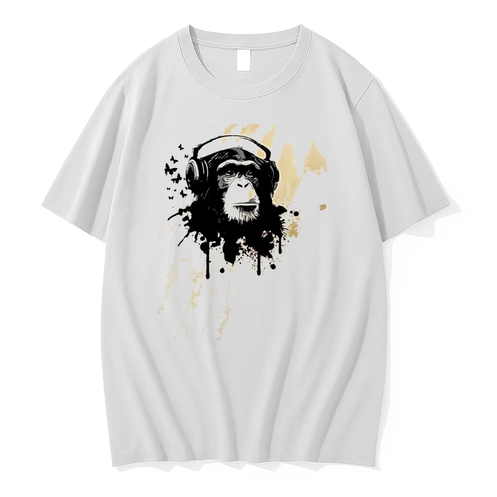 Atgzf0ic Monkey With Headphones Shirts