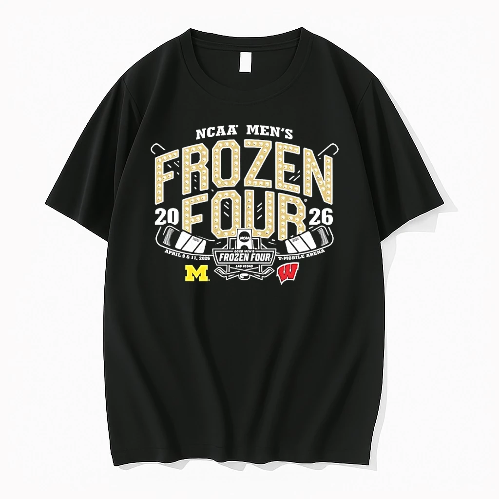 Hu0wqpt5 Michigan Vs Wisconsin 2026 Ncaa Mens Hockey Frozen Four Matchup Shirts