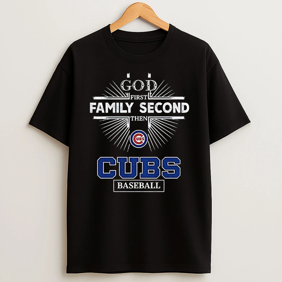 Ia0edi5t God First Family Second Then Chicago Cubs Baseball Shirts