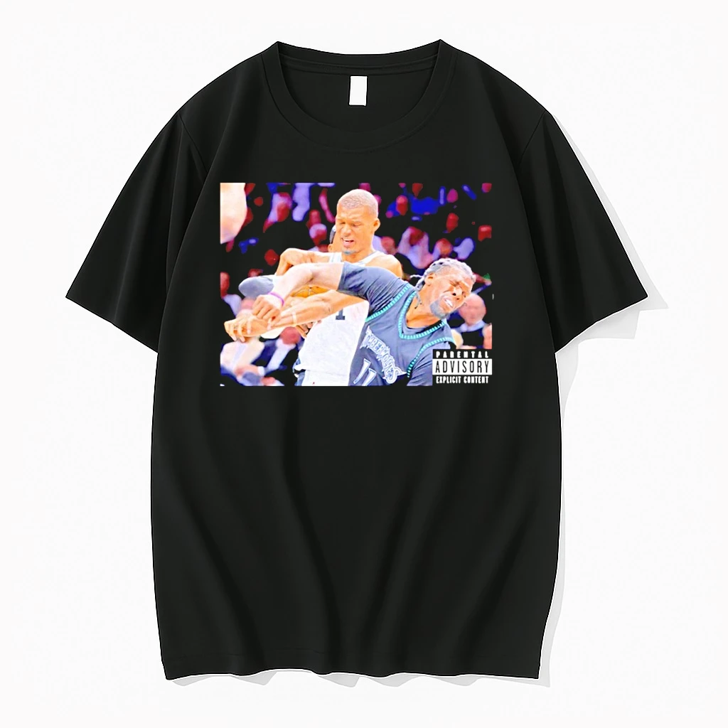08xybksq Wembys Elbow On Naz Reid Victor Wembanyama And Naz Reid Nba Playoffs Shirts