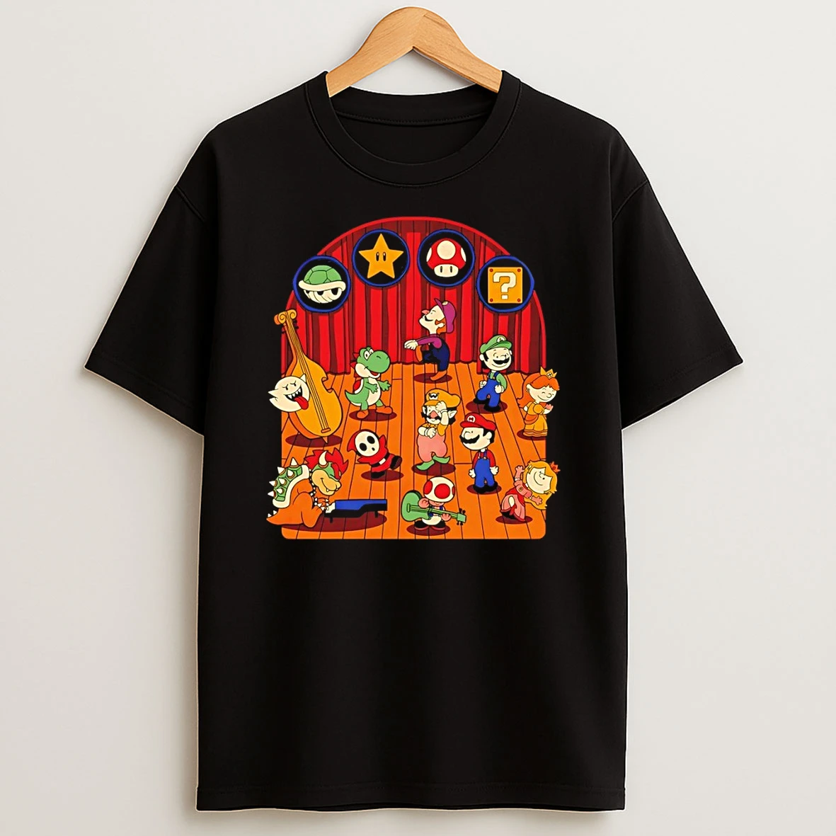 A Mashup Of Super Mario Bros And Peanuts Plumber Game Dance Shirts