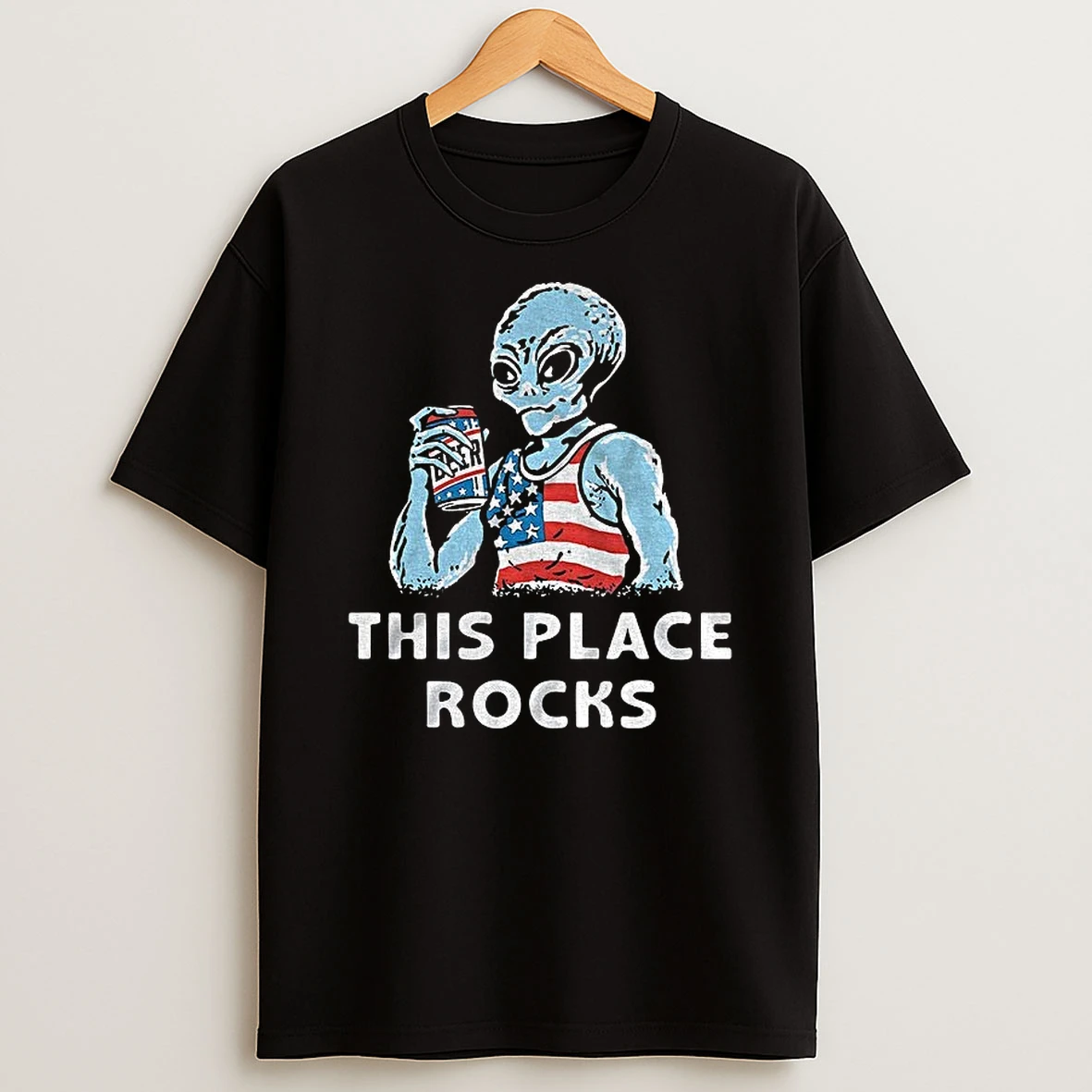 Alien This Place Rocks America Independence Day Shirts
