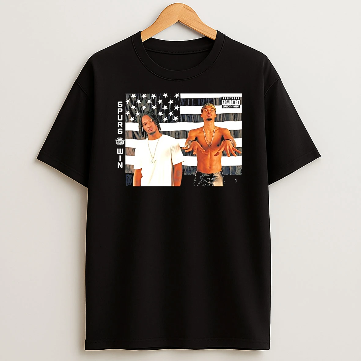 Andre 3000 Big Boi Outkast San Antonio Spurs Win Parental Advisory Explicit Content Shirts