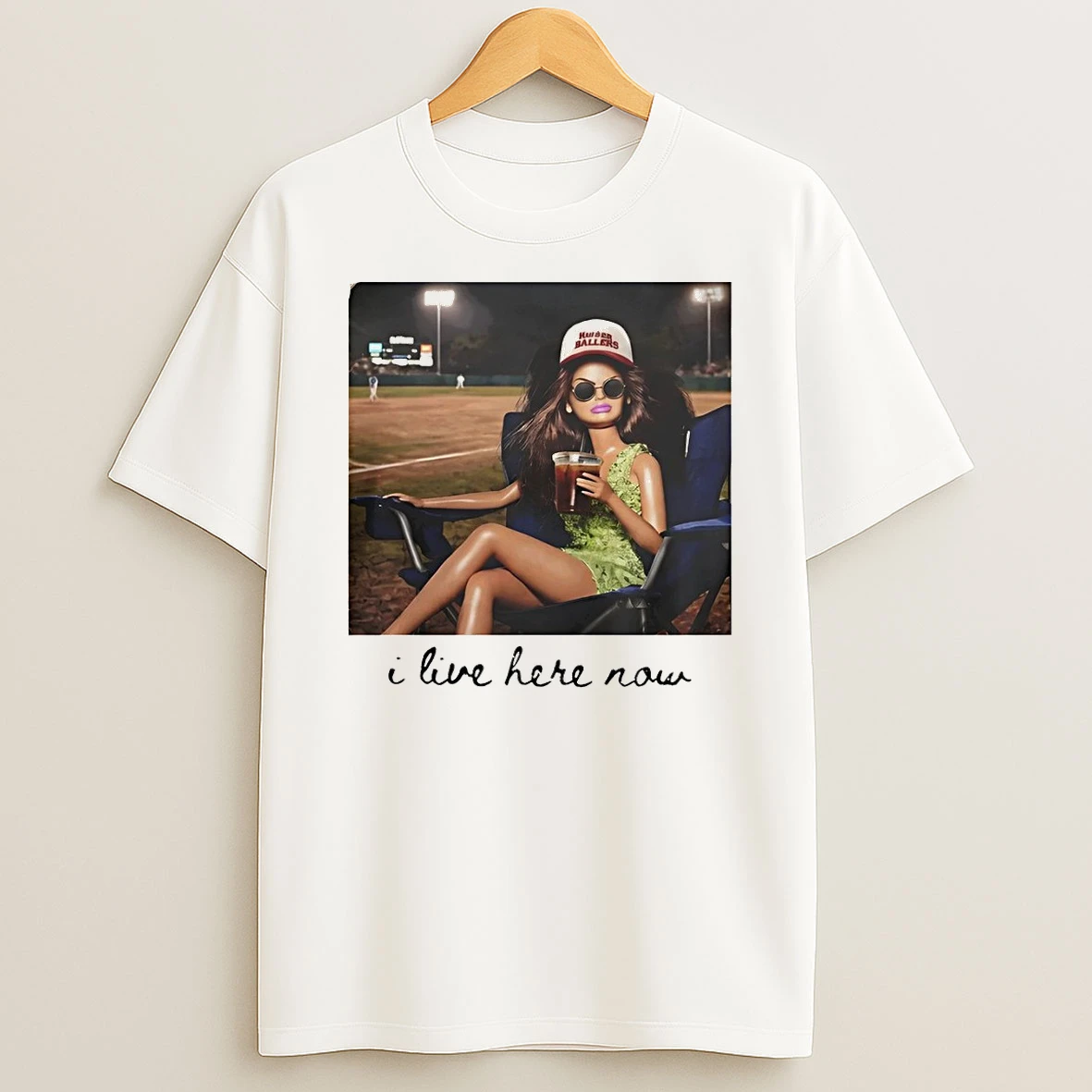 Barbie Doll Baseball Mom I Live Here Now Shirts