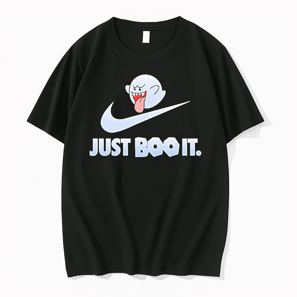 Boo From The Super Mario Games Just Boo It Nike Logo Shirts