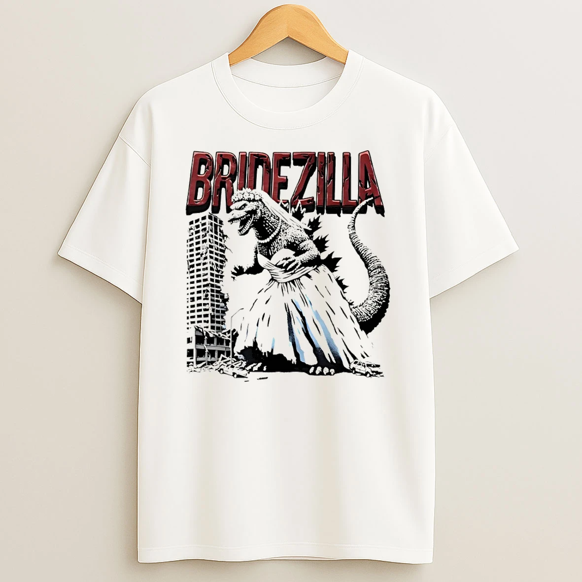 Bridezilla Gozilla Funny Wedding Shirts