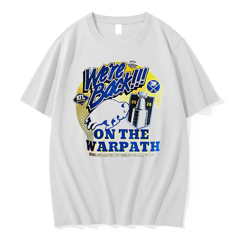 Buffalo Sabres Nhl 2026 Atlantic Division Champions On The Warpath Were Back Shirts