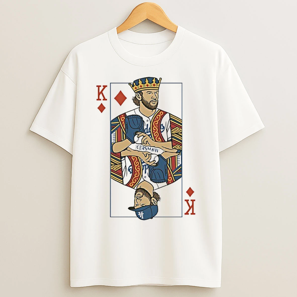 Classic 5q2btfja Clayton Kershaw King Kershaw Los Angeles Dodgers Card T Shirts