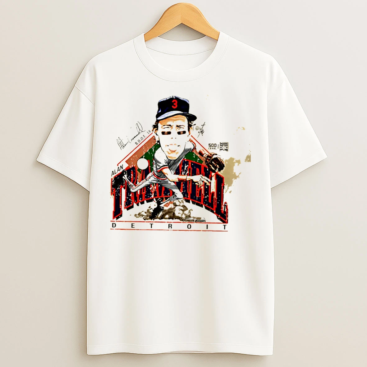Classic Alan Trammell Detroit Bruce Stark Collection T Shirts