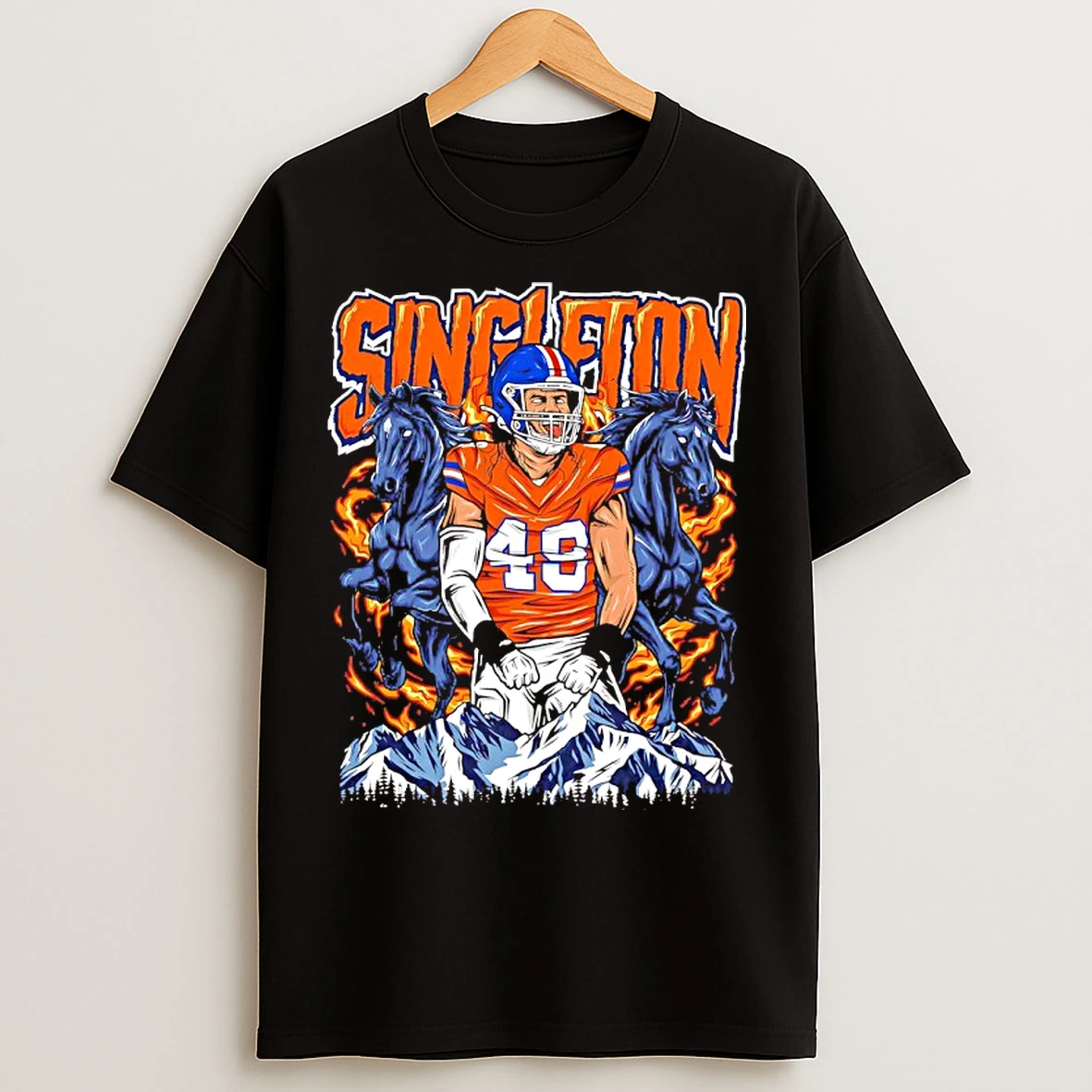Classic Alex Singleton Dark Horse Denver Broncos T Shirts