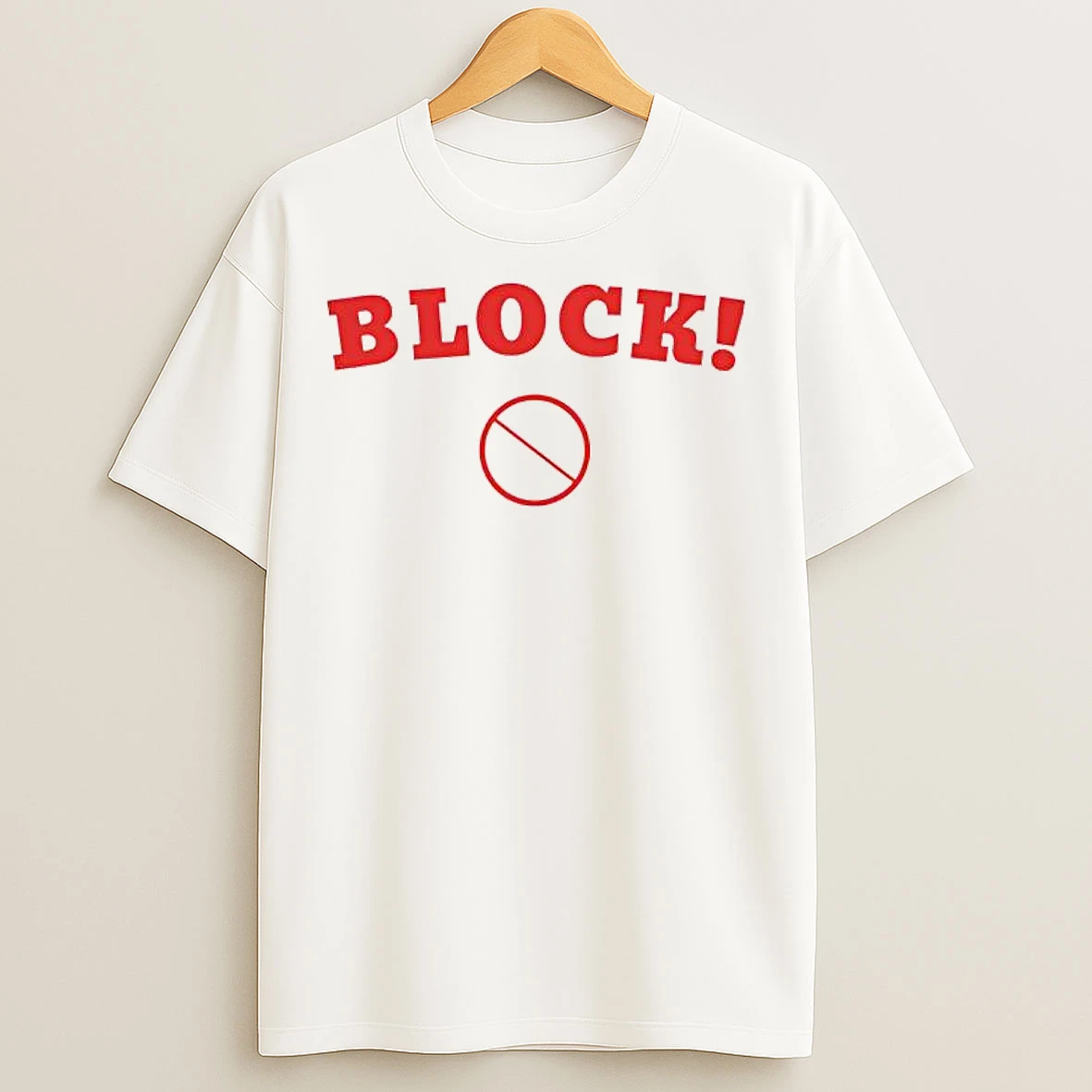 Classic Block Button Energy Funny T Shirts