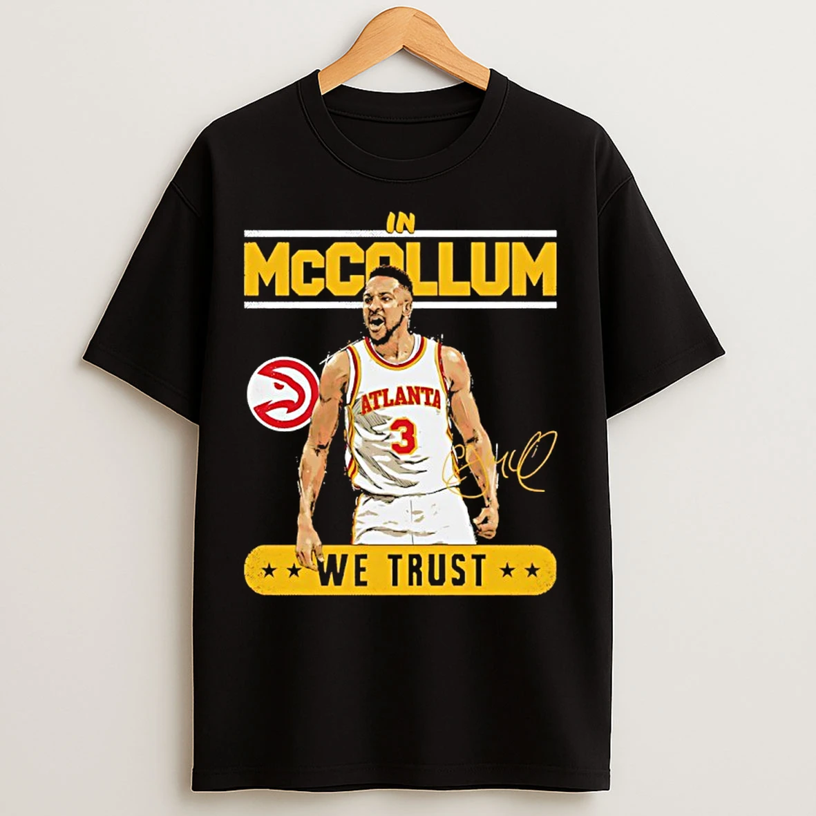 Classic Cj Mccollum In Mccollum We Trust Atlanta Hawks T Shirts