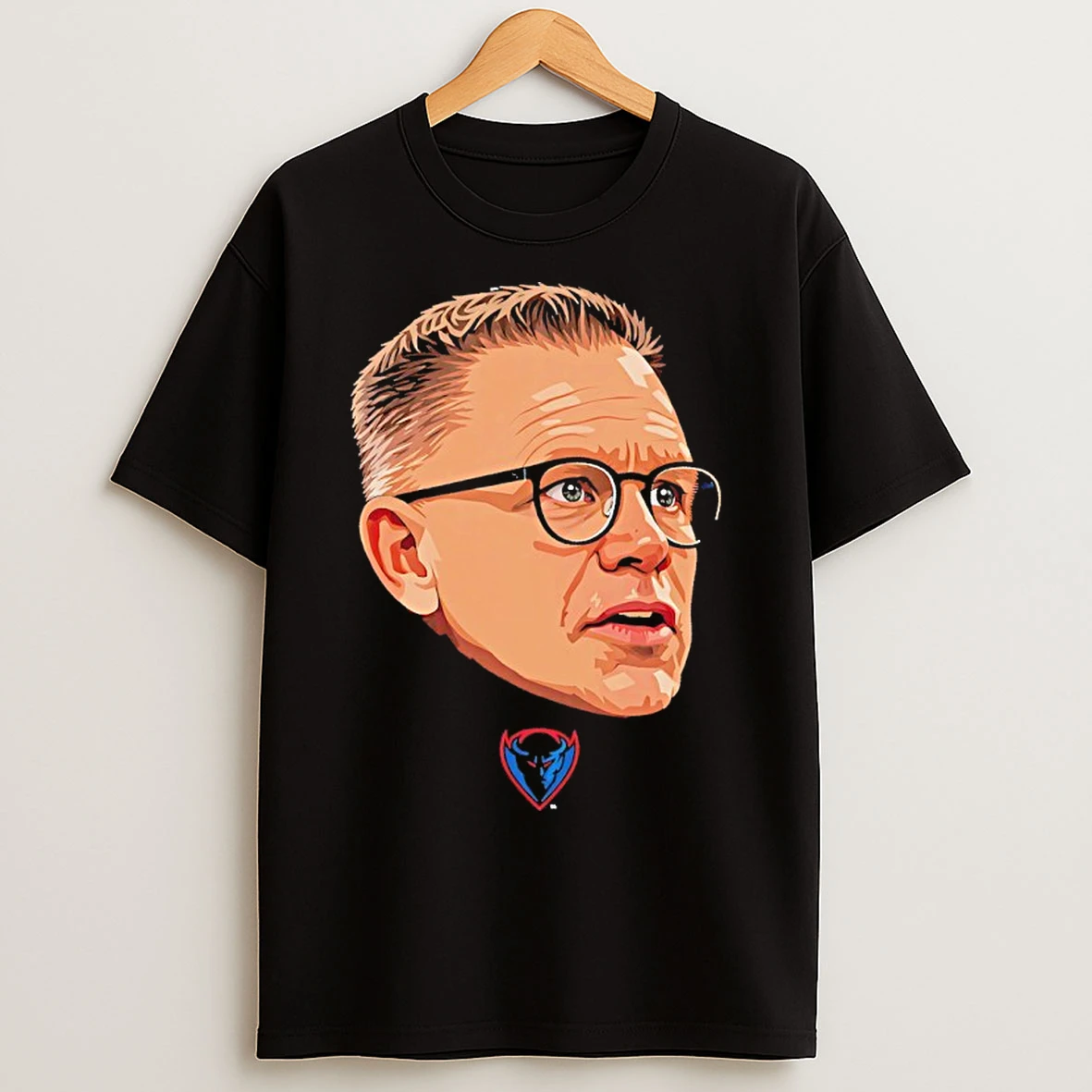 Classic Coach Holtmann Big Head Depaul Blue Demons T Shirts