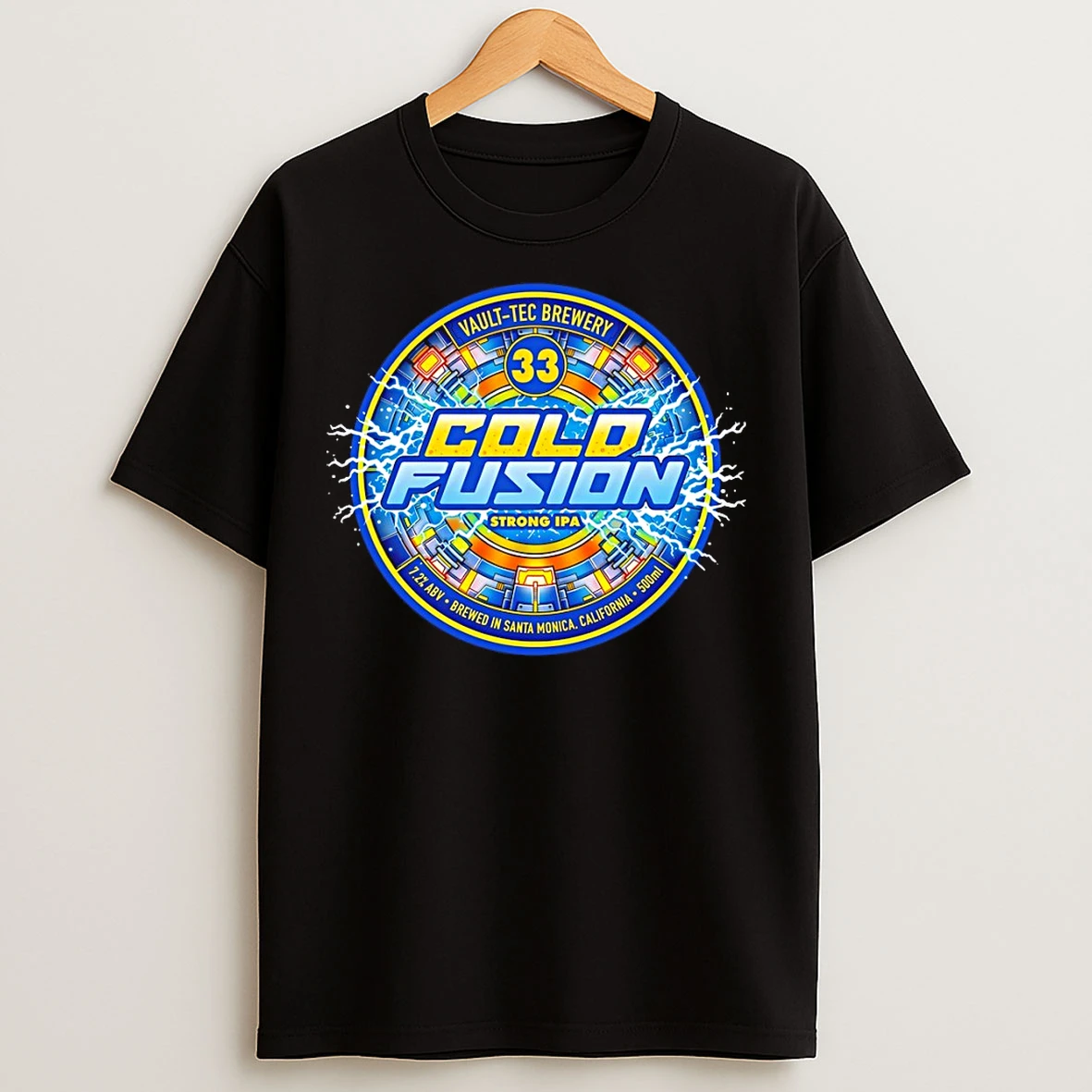 Classic Cold Fusion Beer Strong Ipa Vault Tec Brewery Brewed In Santa Monica T Shirts