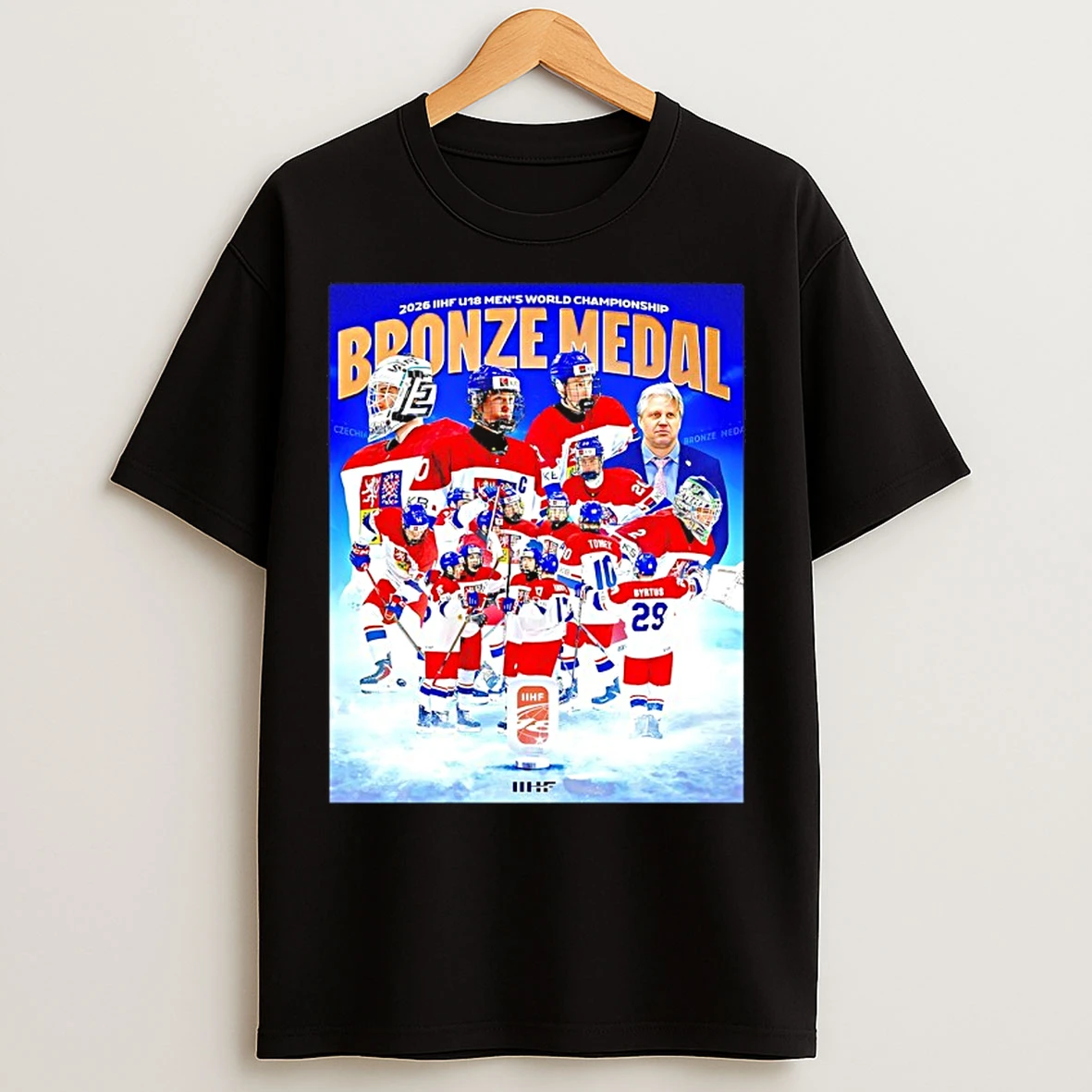Classic Czechia Hockey 2026 Iihf U18 Mens World Championship T Shirts