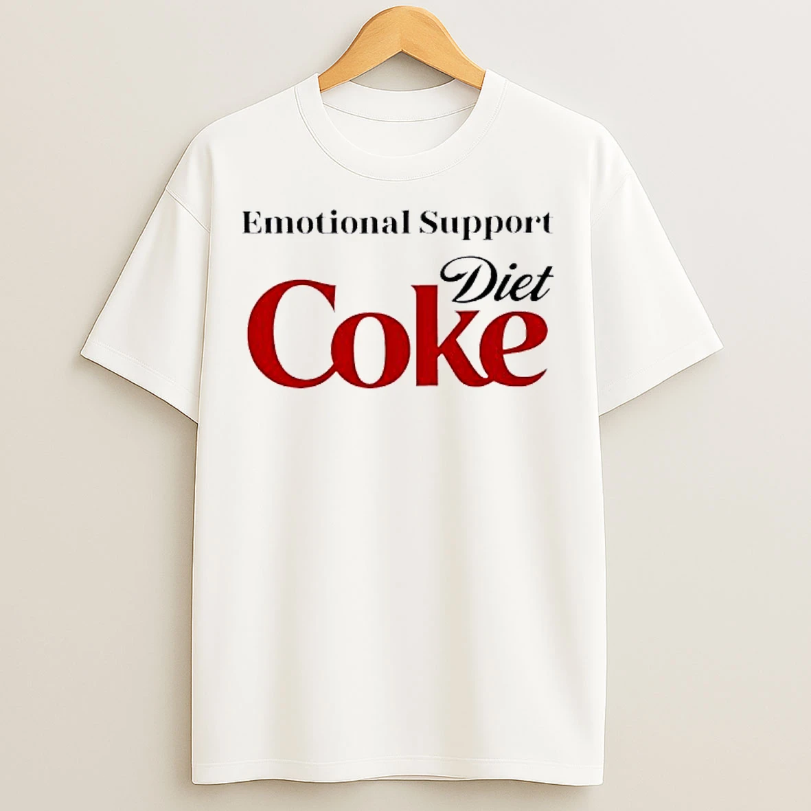 Classic Emotional Support Diet Coke Logo Funny T Shirts