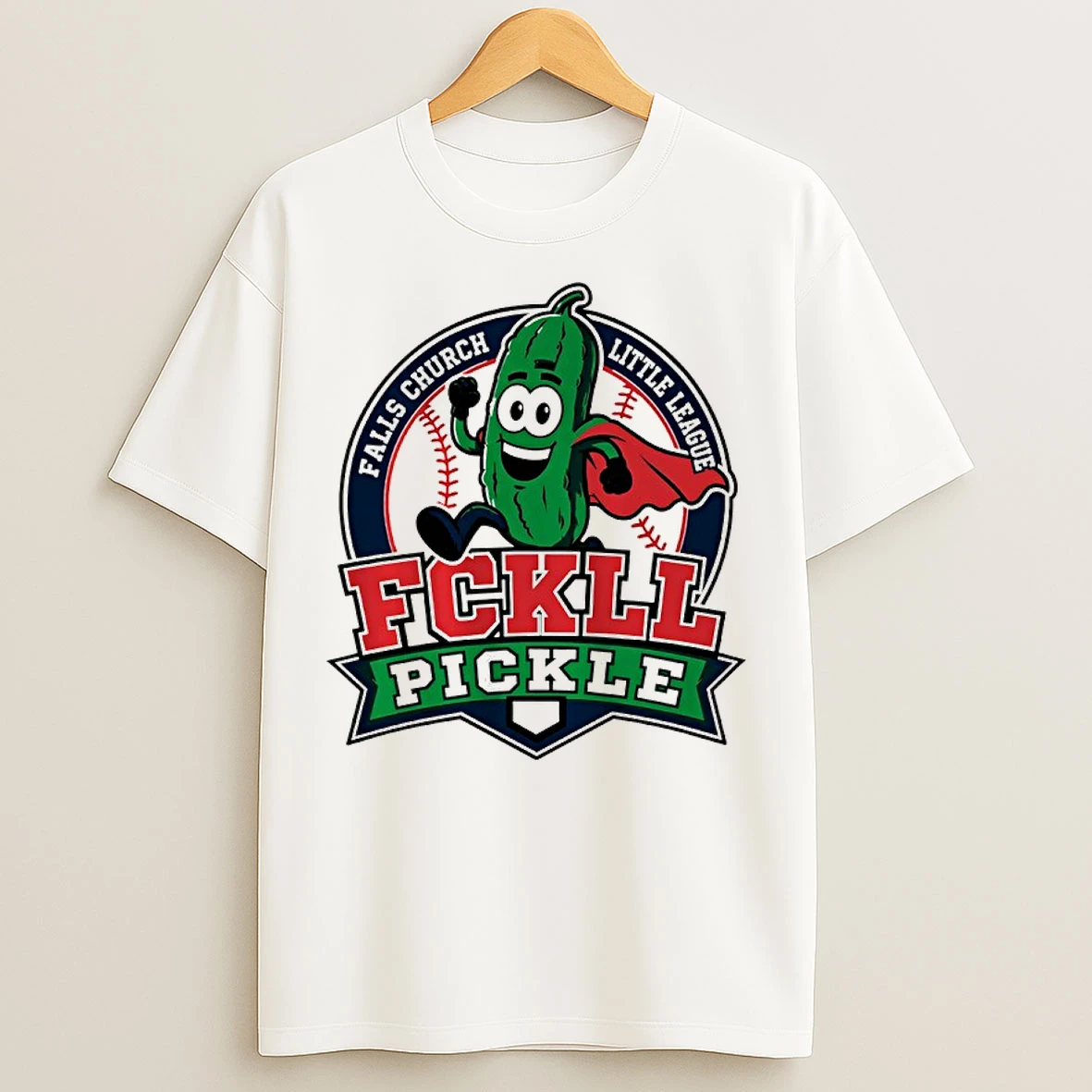 Classic Falls Church Kiwanis Little League Baseball Fckll Pickle Fundraiser T Shirts
