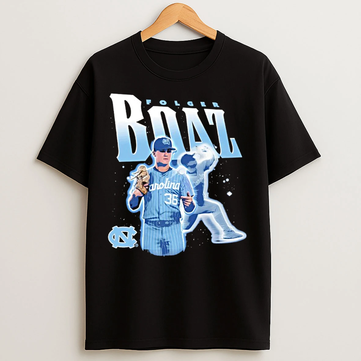 Classic Folger Boaz North Carolina Tar Heels Illustrated T Shirts