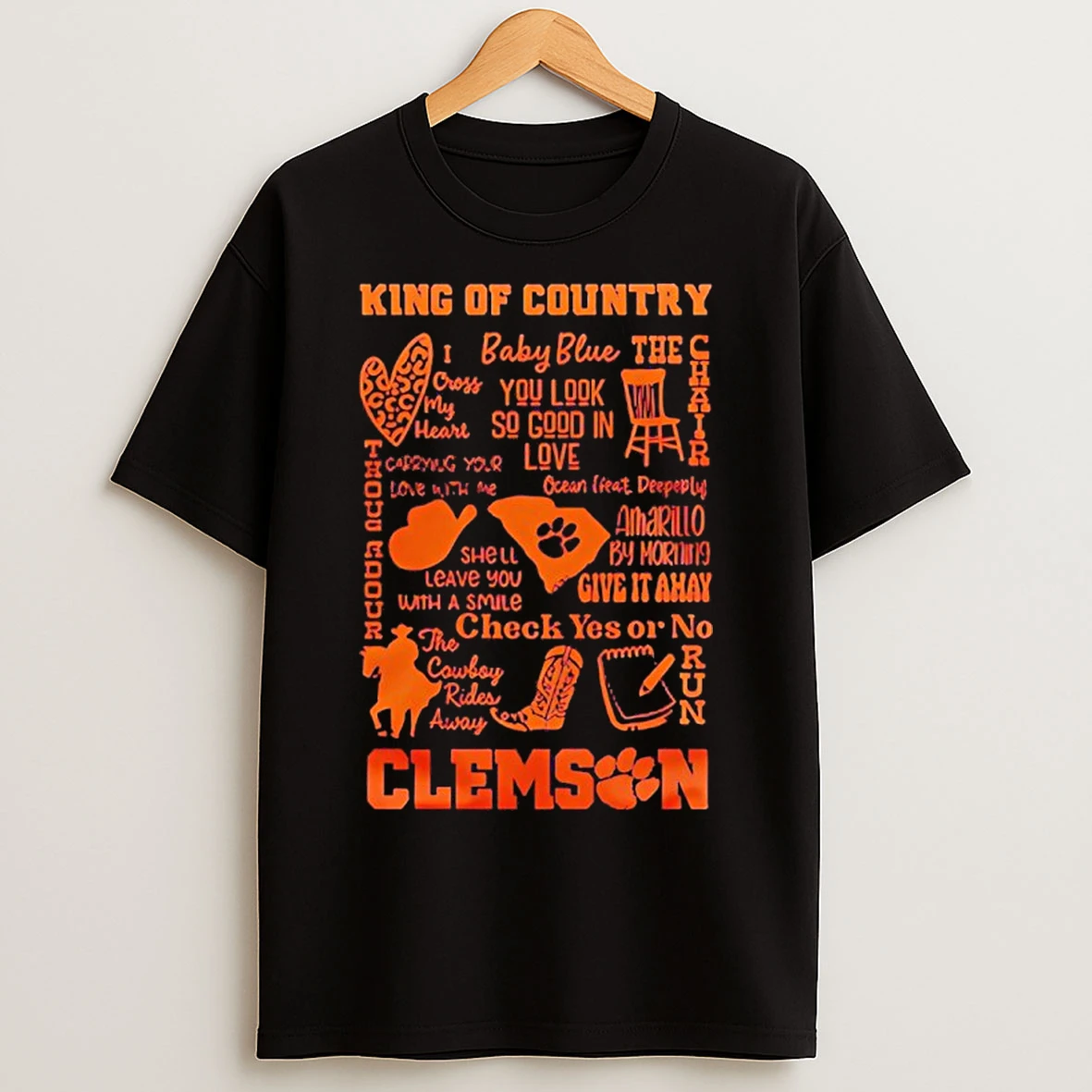 Classic George Strait King Of Country Clemson Tigers T Shirts