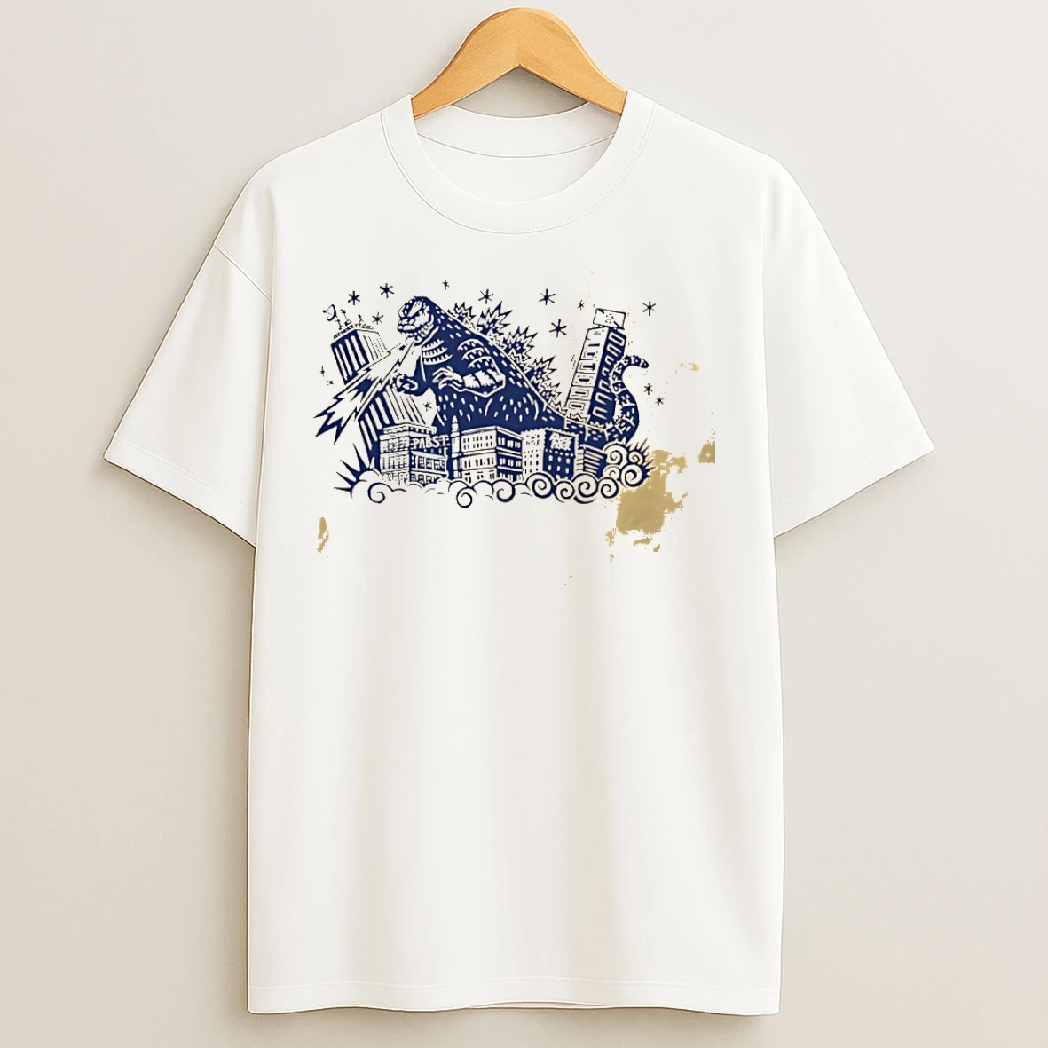 Classic Godzilla Destroying A City T Shirts