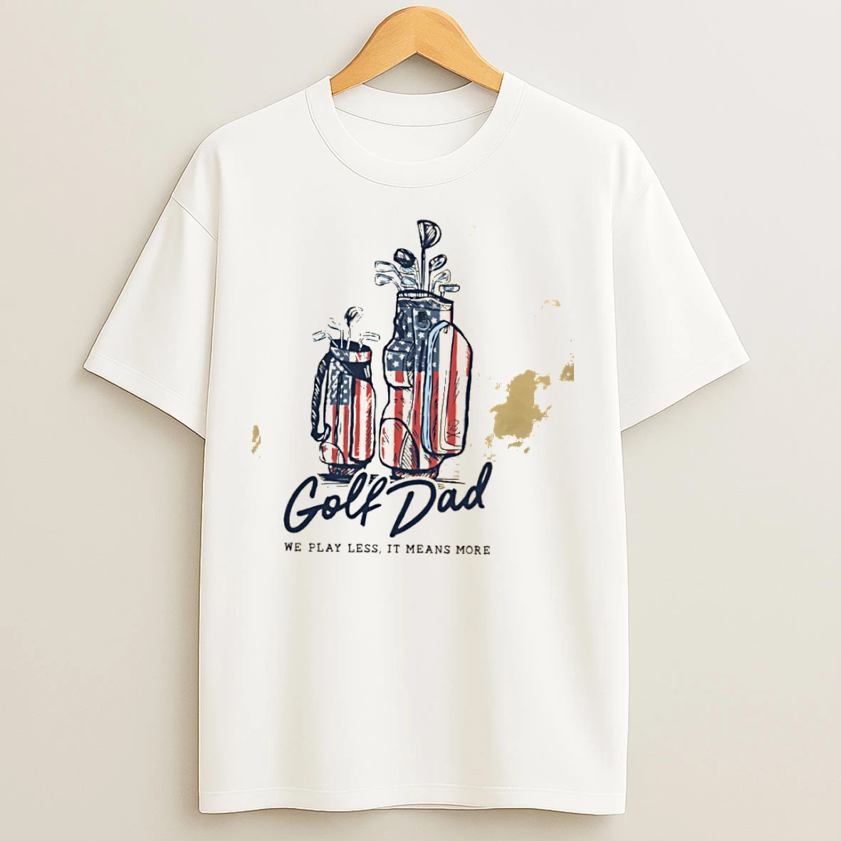 Classic Golf Dad Bags Usa We Play Less It Means More T Shirts