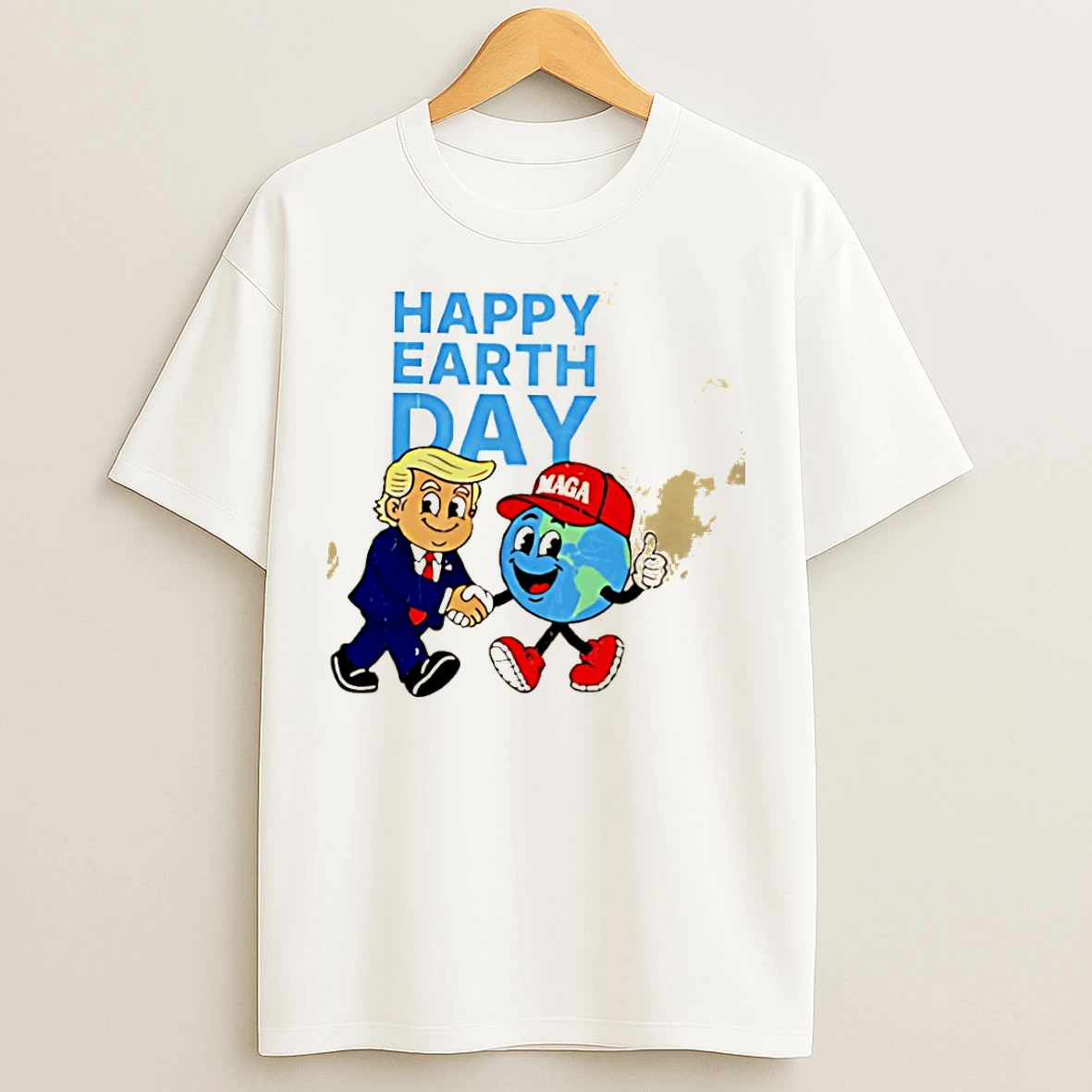 Classic Happy Earth Day Trum Maga Red Hat T Shirts