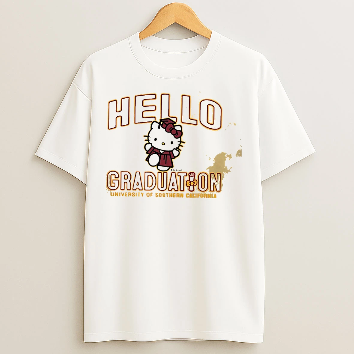 Classic Hello Kitty Graduation Usc Trojans University Of Southern California T Shirts