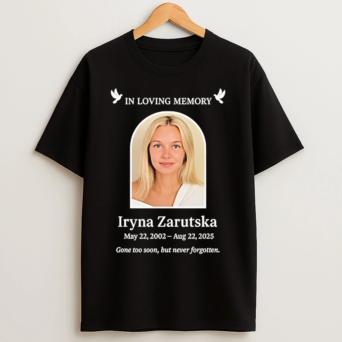 Classic In Loving Memory Iryna Zarutska 2002 2025 Gone Too Soon But Never Forgotten T Shirts