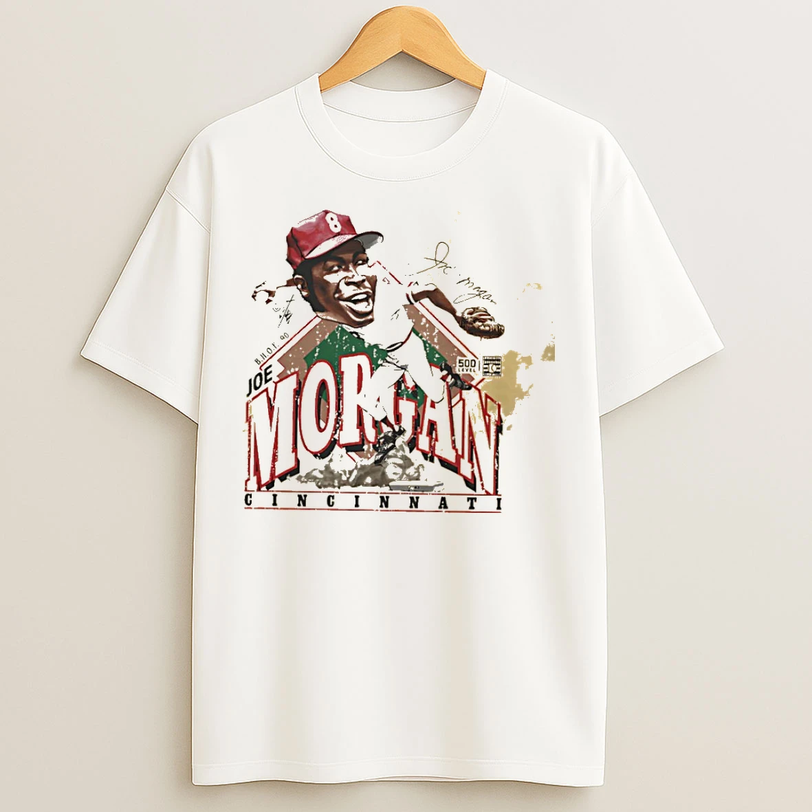 Classic Joe Morgan Cincinnati Bruce Stark Collection T Shirts