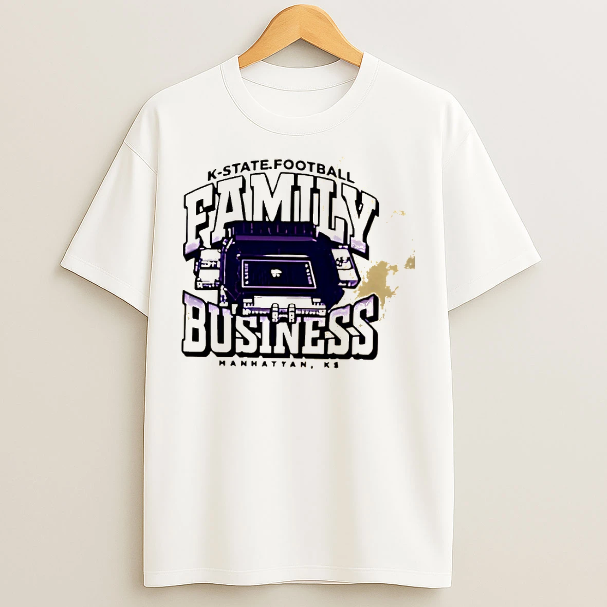 Classic K State Wildcats White Football Stripe The Stadium T Shirts