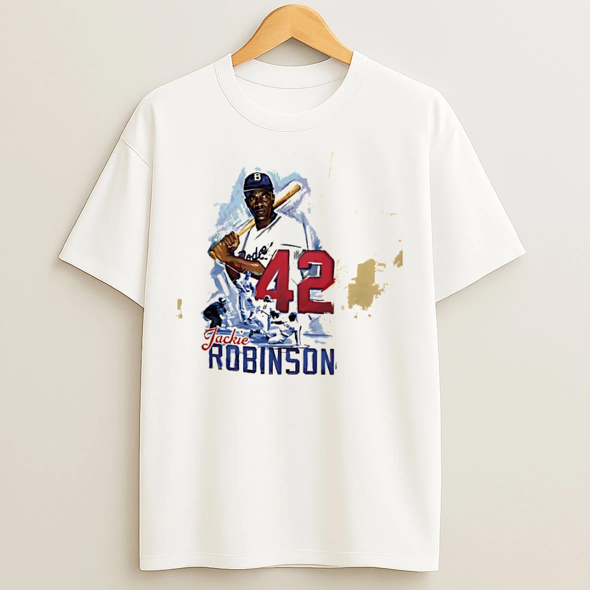 Classic Los Angeles Dodgers Jackie Robinson 42 Baseball T Shirts