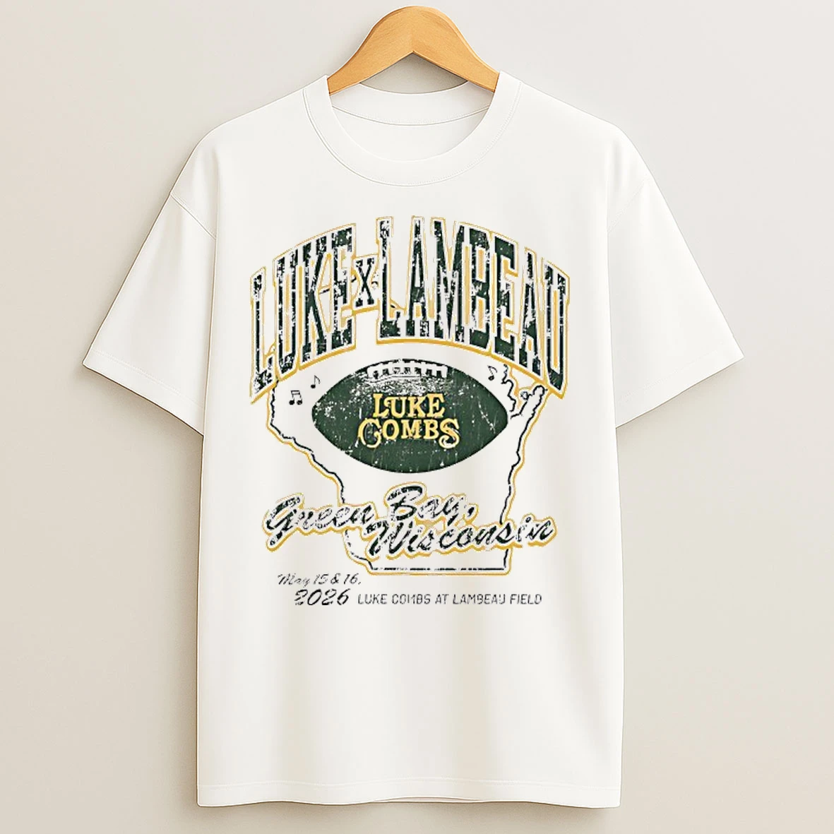 Classic Luke Combs At Lambeau Field Hit 2026 Green Bay Wisconsin T Shirts