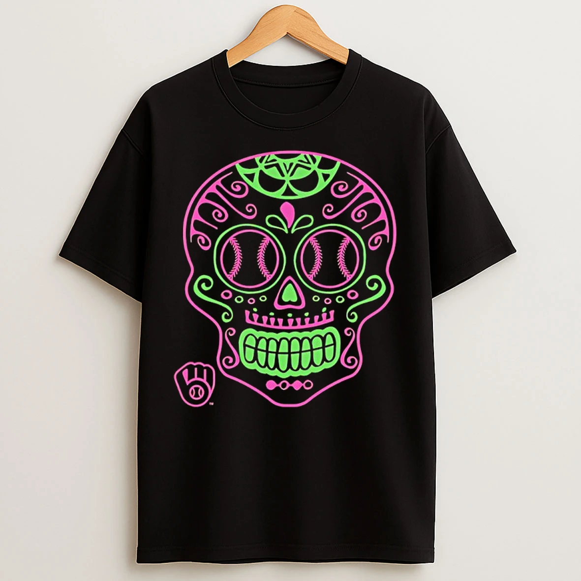 Classic Milwaukee Brewers Sugar Skull T Shirts