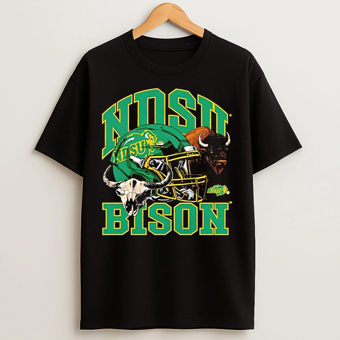 Classic Ncaa Football Ndsu Bison Vintage Helmet T Shirts
