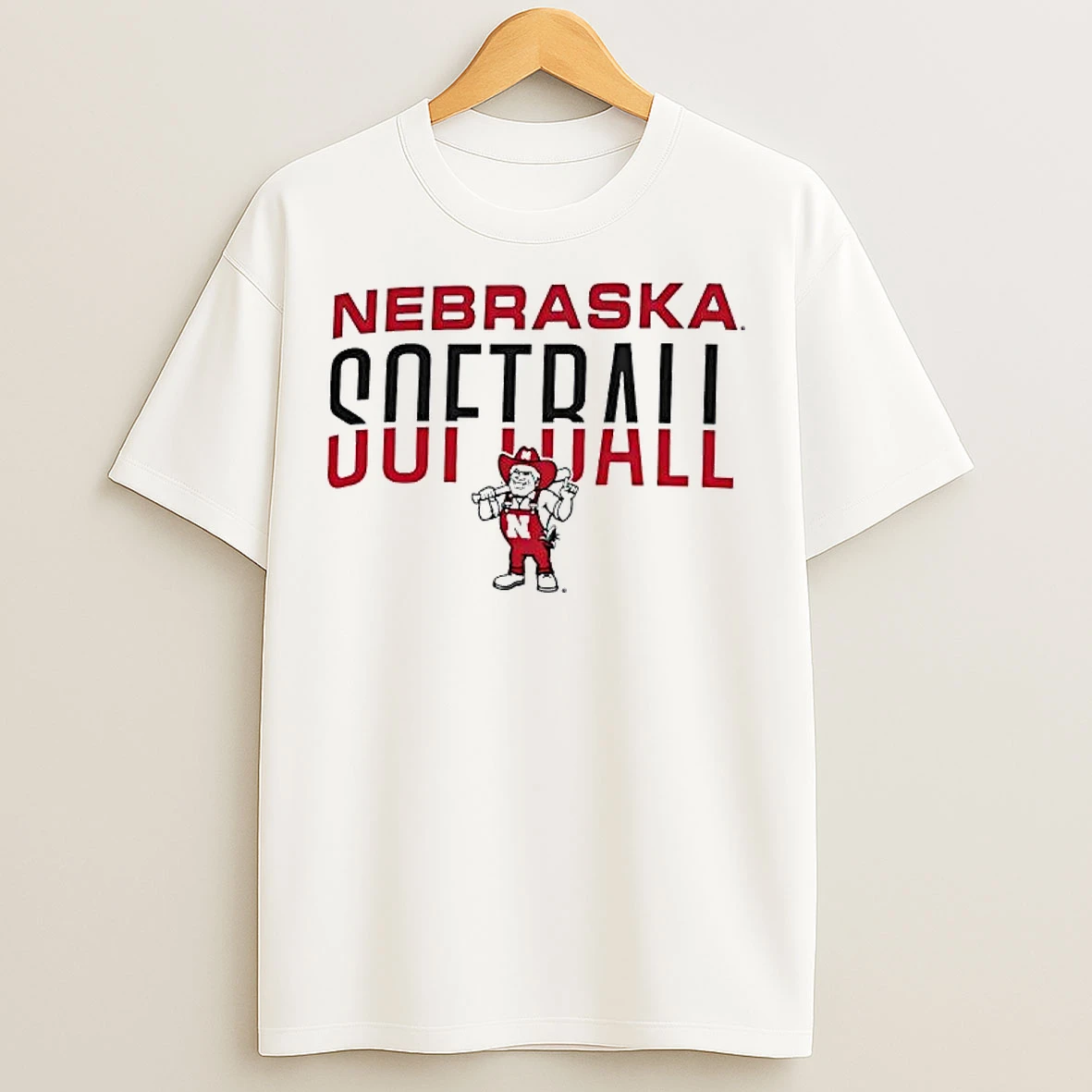 Classic Nebraska Huskers Softball Mascot T Shirts