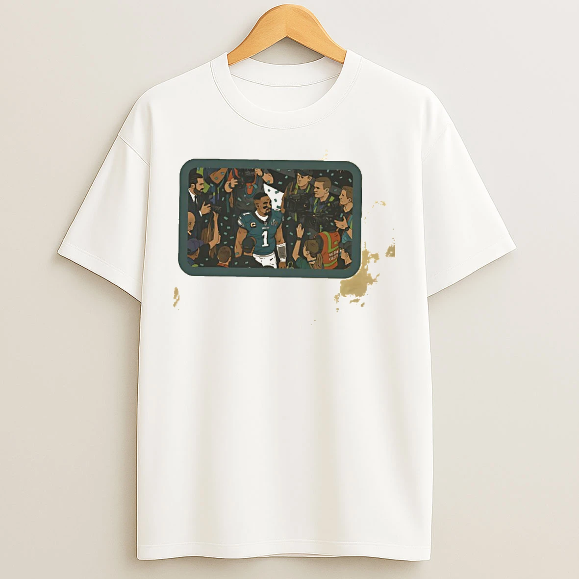 Classic Number 1 Philadelphia Eagles Quarterback Jalen Hurts T Shirts