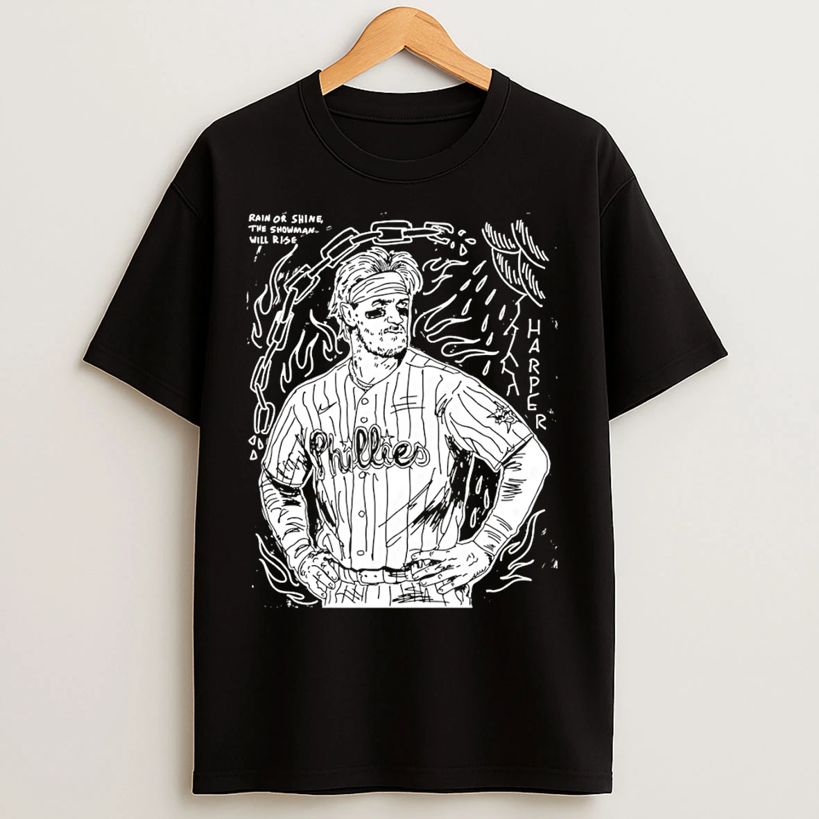 Classic Paul Carpenter Bryce Harper Philadelphia Phillies Rain Or Shine The Snowman Will Rise T Shirts