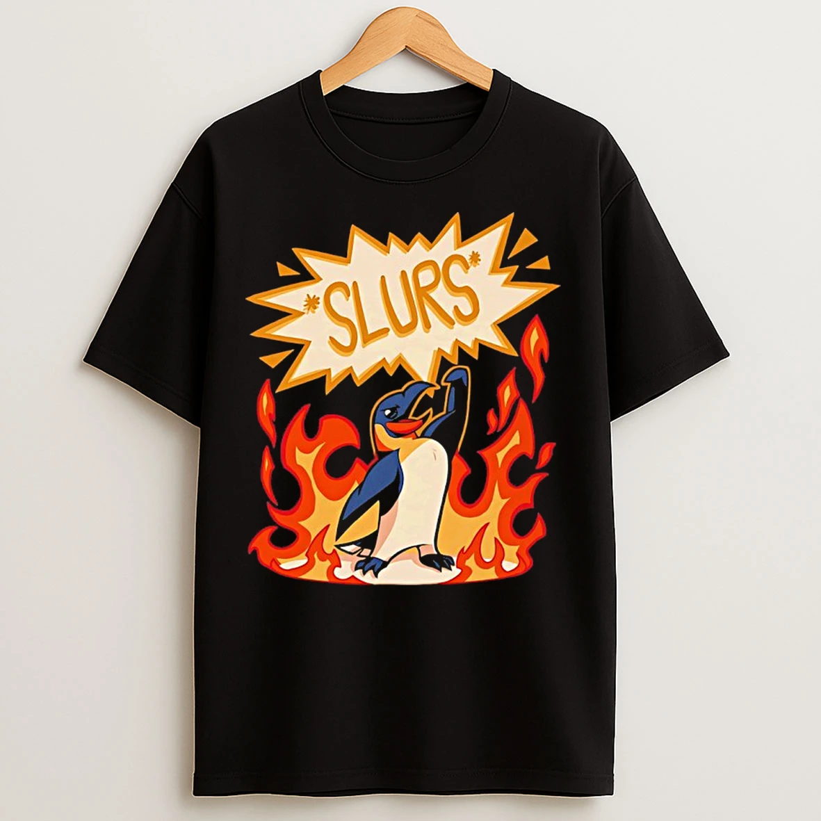 Classic Penguin Slurs Cartoon T Shirts
