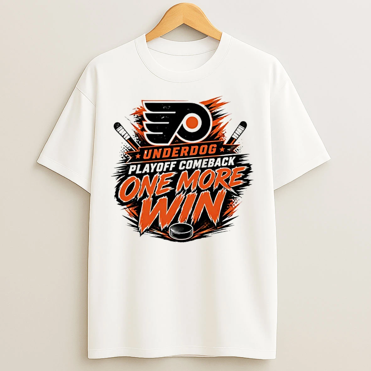 Classic Philadelphia Flyers Underdog Playoff Comeback One More Win T Shirts