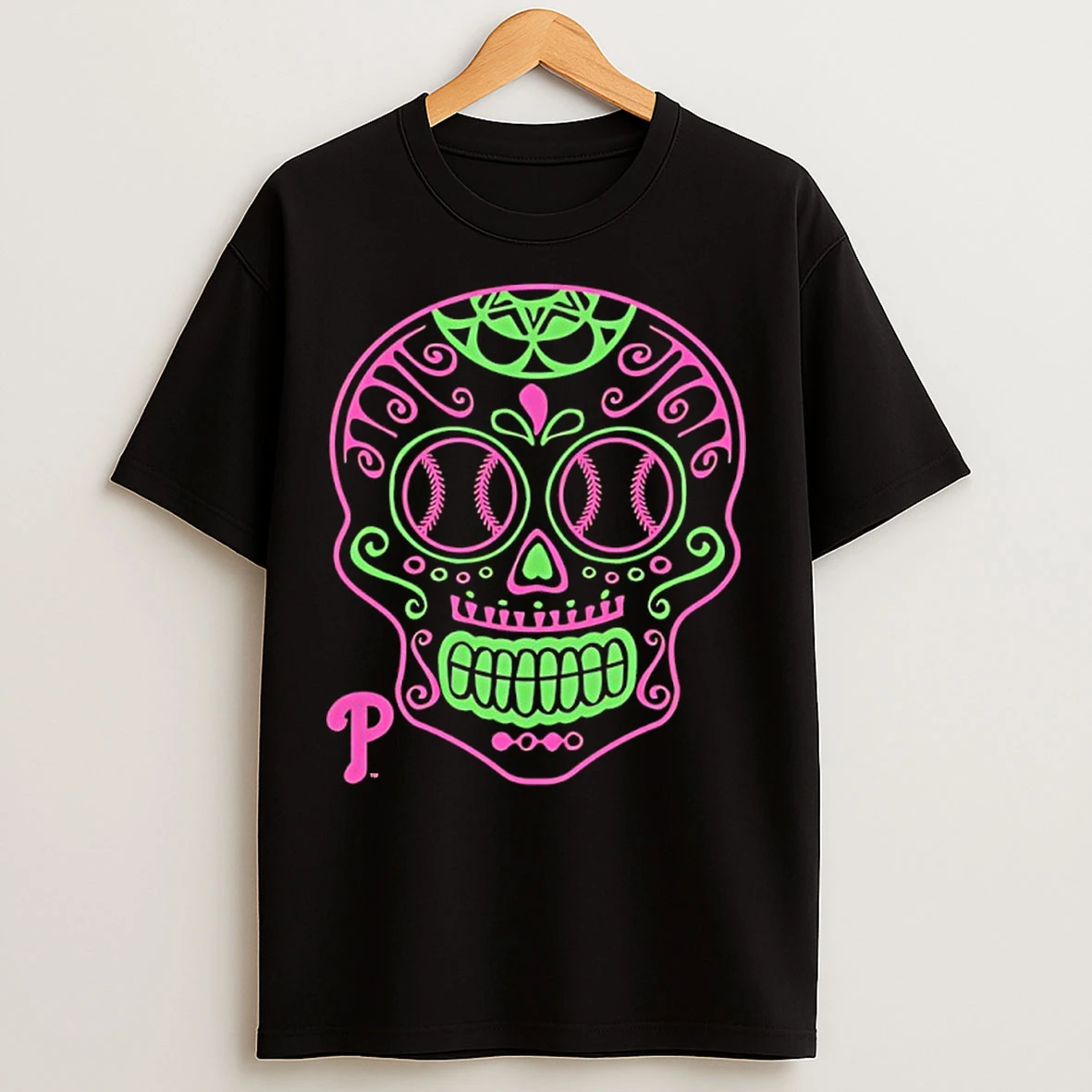 Classic Philadelphia Phillies Sugar Skull T Shirts