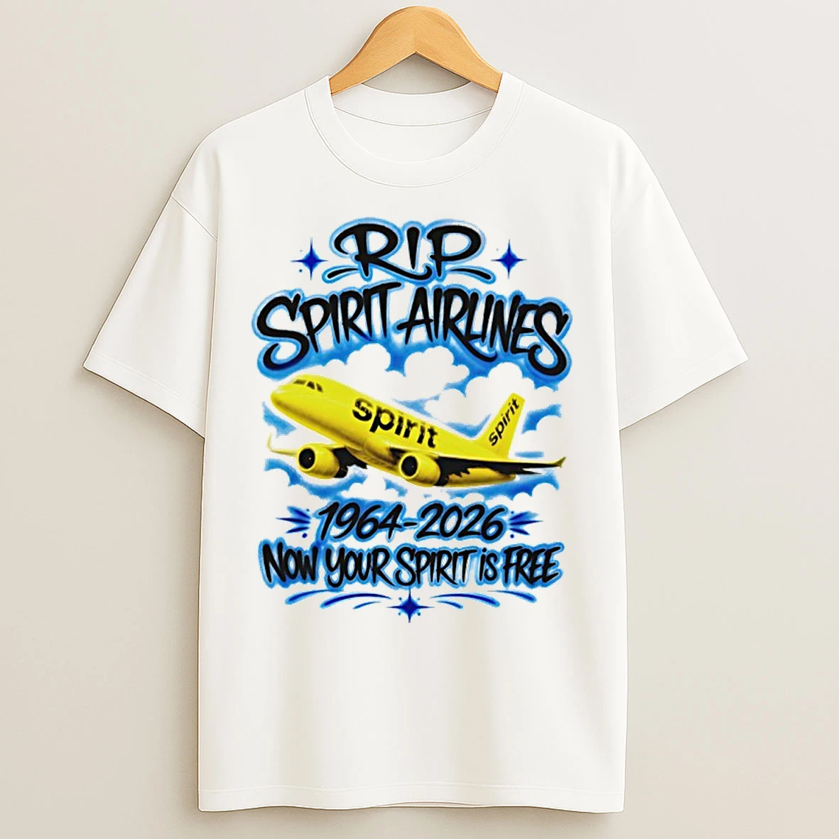 Classic Rip Spirit Airlines 1964 2026 Now Your Spirit Is Here T Shirts